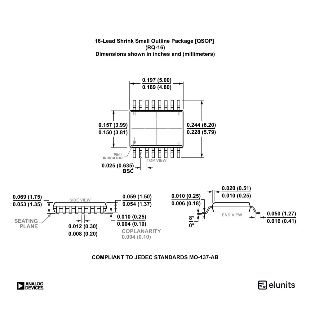 Breakout-kort for QSOP16